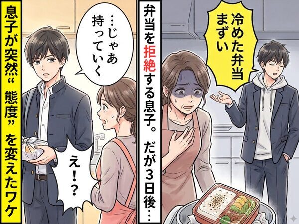 「冷めた弁当まずい」未開封のまま捨てられていた弁当。しかし3日後⇒「…じゃあ持っていく」高校生の息子が態度を変えた話
