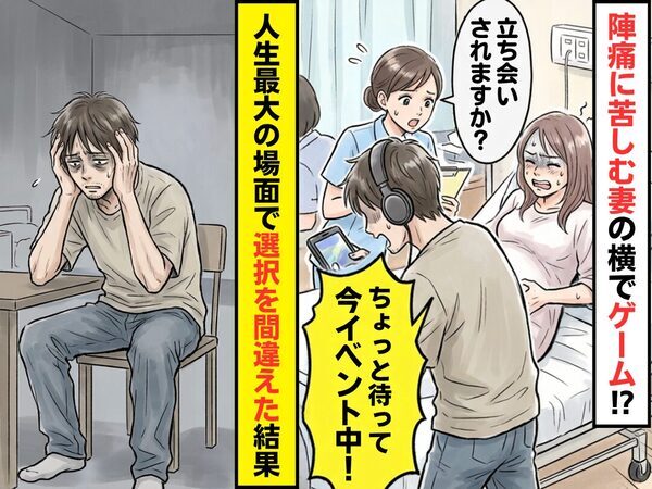 看護師「立ち会いされますか？」ゲーム中の夫「待って今イベント中！」⇒人生最大の場面で選択を間違えた【結果】