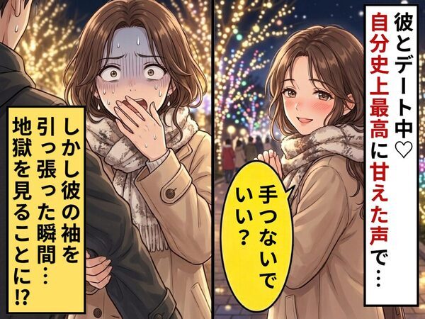 彼とデート中♡自分史上最高に甘えた声で「手つないでいい？」⇒彼の袖を引っ張った瞬間…地獄を見ることになったワケ