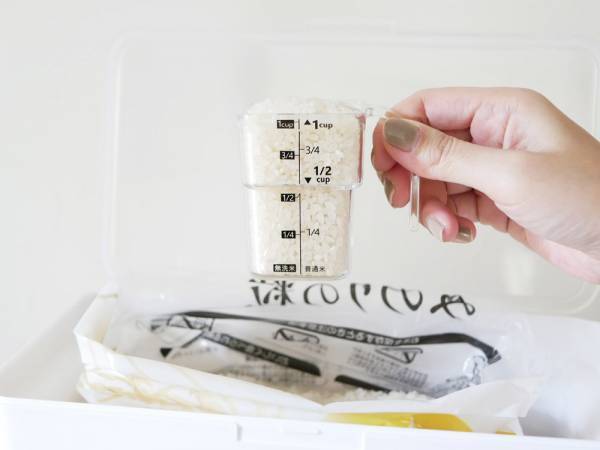 袋ごと保存できるスタイリッシュな米びつ[PR]