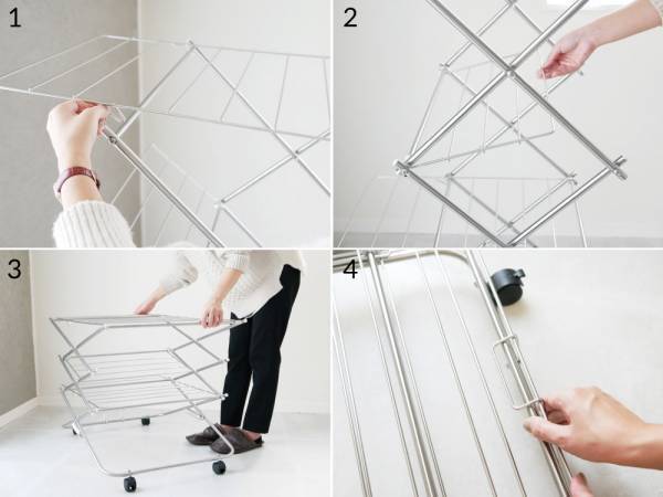 洗濯物を効率的に干すことができるコンパクトなタワー型室内物干し[PR]