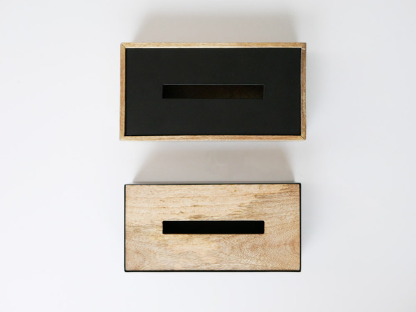 ウッドとアイアンがスタイリッシュな褒められティッシュケース[PR]