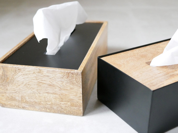 ウッドとアイアンがスタイリッシュな褒められティッシュケース[PR]