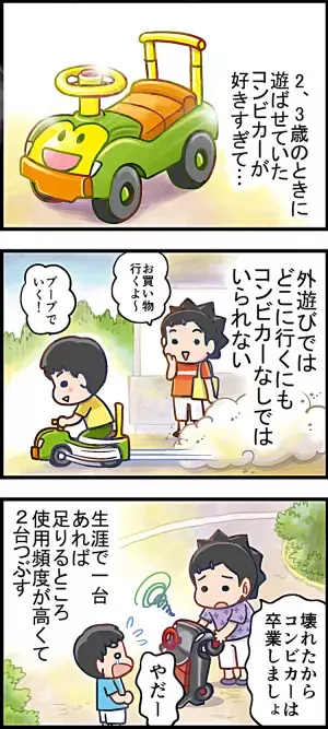コンビカーが好きすぎるADHD息子、思わぬ部分が成長しましたw