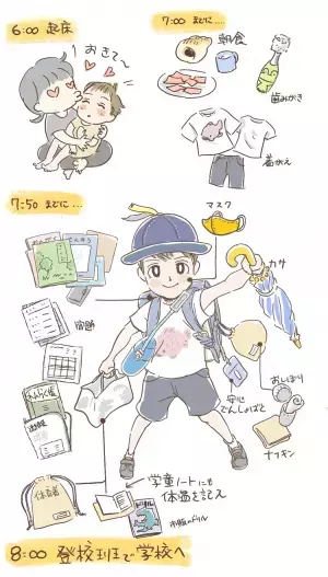 通級、給食、学童でも…ASD長男の小1生活、意外にも順調！?給食で食べたことのない物にも挑戦！連携ノートやカウンセラー面談で聞くミミの様子も新鮮で...