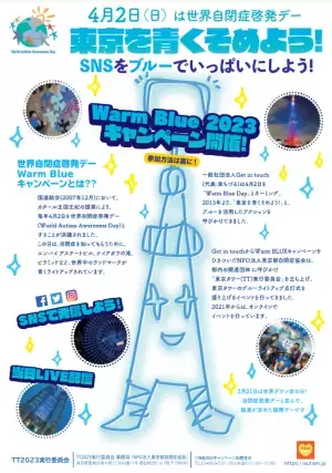 4月2日は世界自閉症啓発デー！SNSを青く染める「Warm Blueキャンペーン」に参加しませんか？東ちづるさん登壇のオンラインイベントも紹介