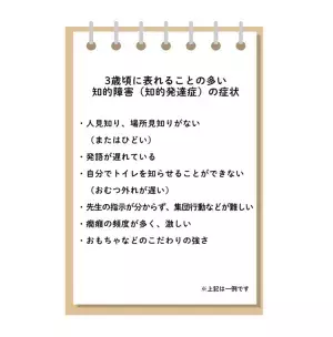 3歳の知的障害、健診で分かる？言葉の遅れなど具体的な特徴は？【医師監修】の画像