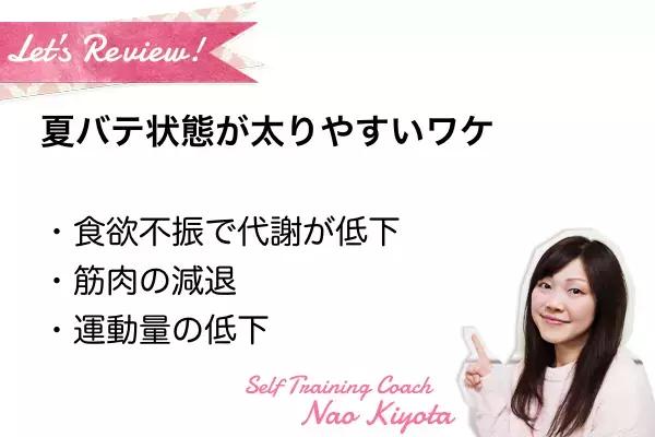 食欲ないのに太る！？衝撃・夏バテ状態が「太りやすい」そのワケ
