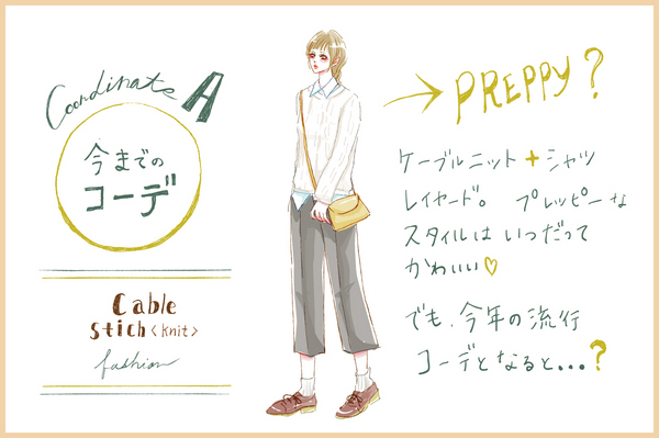 【去年モノ最旬アップデート】ゆったり映画デート♪ケーブルニットで「甘さ控えめモテコーデ」