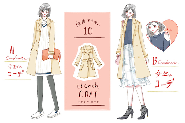 【去年モノ最旬アップデート】学祭で運命の出会いをするなら・・・トレンチで育ちよさげな「華やか」清楚感♪