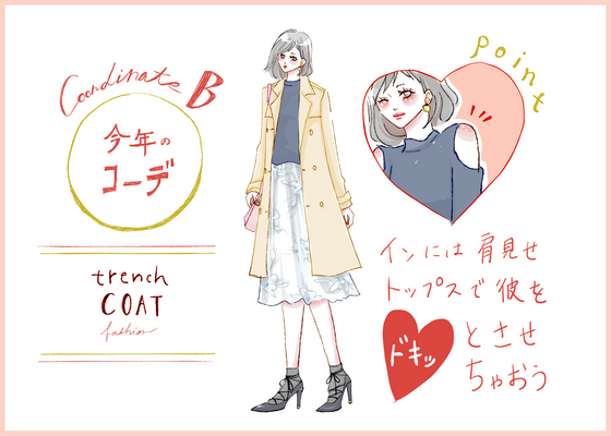 【去年モノ最旬アップデート】学祭で運命の出会いをするなら・・・トレンチで育ちよさげな「華やか」清楚感♪