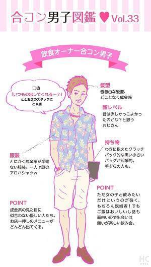 【連載】酒豪ガールが行く！合コン男子図鑑　第33話：飲食オーナー男子は自店をフル活用！話は面白いけど・・・