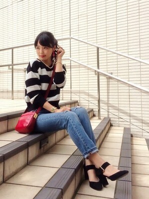 脱・フツー！「定番ボーダー」を、もっとかわいく着こなすテク♡