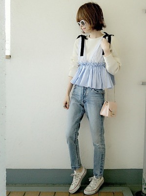 着回し力◎！鉄板デニムスキニーを10倍かわいく着こなすテク♡