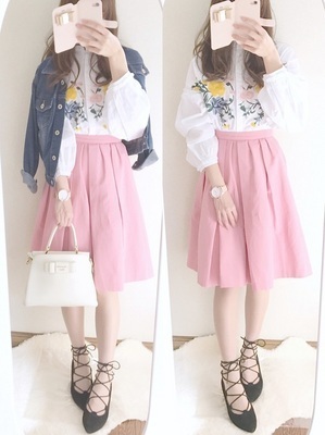 あの子よりかわいく♡差がつく「刺繍ブラウス」着こなしテク