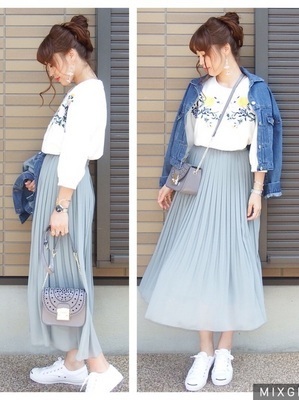 おしゃれさん御用達♡白コンバース（CONVERSE）でコーデを格上げ