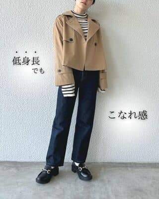 〈コレは春コーデの必須アイテム...♡〉【GU】からショート丈の「ベージュトレンチコート」が出てた！