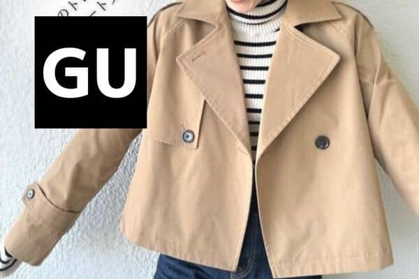 〈コレは春コーデの必須アイテム...♡〉【GU】からショート丈の「ベージュトレンチコート」が出てた！