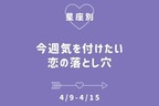 【星座別】今週、「気をつけたい恋の落とし穴」(4/9-4/15)