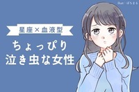 【星座x血液型別】ちょっぴり泣き虫な女性ランキング＜第４位～第６位＞