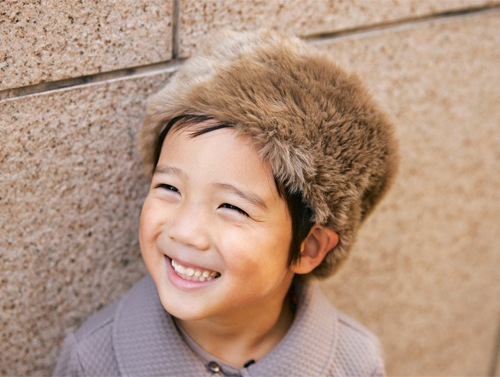 ふわふわ可愛い「ロシア帽」 お手本キッズコーデ