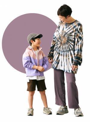 春カラーはGUで見つける！ 読者モデルが着こなす新作親子コーデ