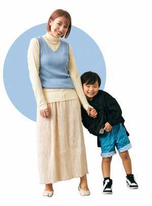 春カラーはGUで見つける！ 読者モデルが着こなす新作親子コーデ