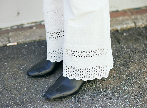 コットンレースで甘めカジュアル | HugMug