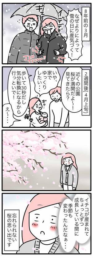 桜［4コマ連載］モチコのツッコミ育児備忘録 Vol.42