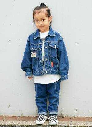 デニムリンクでクールに。セットアップ風のキッズコーデがおしゃれ！