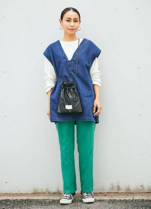 デニムリンクでクールに。セットアップ風のキッズコーデがおしゃれ！