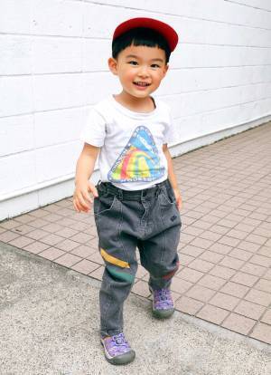 ヴィンテージTで親子コーデ！ 色柄をほどよくMIXしてバランスよく