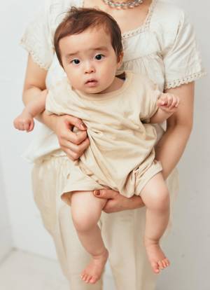 【淡トーンリンクで簡単おしゃれ見え】ブルー×ベージュで涼しげに