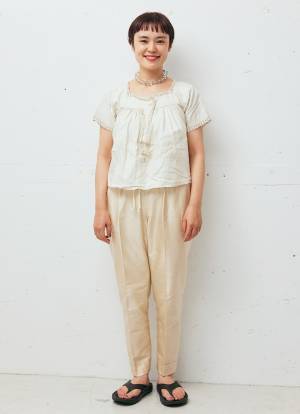 【淡トーンリンクで簡単おしゃれ見え】ブルー×ベージュで涼しげに