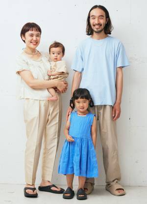 【淡トーンリンクで簡単おしゃれ見え】ブルー×ベージュで涼しげに