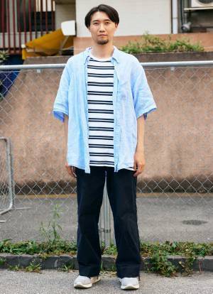 最旬デニムリンクコーデ！パパとキッズはボーダー柄もお揃いに♡