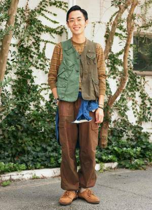 ミリタリーベストがキテる！おしゃれファミリーの秋の休日コーデ♪