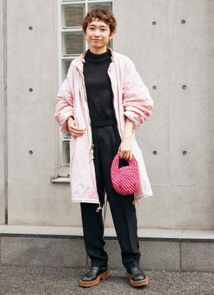 失敗しないカラーリンクコーデ！淡いピンク×ブラックがめっちゃ可愛い♡