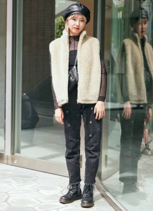 ファーベストはこう着る！モノトーンでまとめてクールに着こなし♡