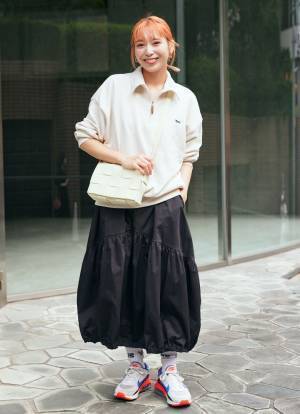 スウェットはスカート合わせが正解！おしゃれ親子のスポーツMIXコーデ