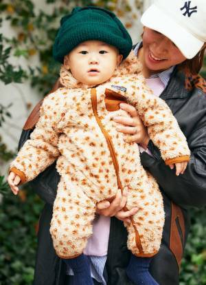 古着MIXのおしゃれなファミリーコーデ！冬は断然ポップなカラーが気分♪