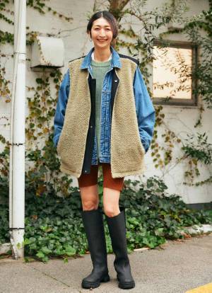 親子リンクのまさにお手本♡ デニムジャケット×ブーツが今っぽい！ | HugMug