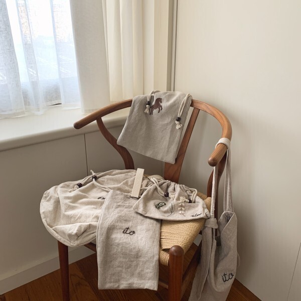 不器用でもできた！我が家の通園・通学グッズはリネン×刺繍で手作り♪ | HugMug