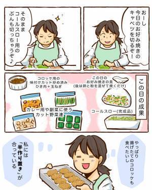 「私に合っていたのは「つくり置き」ではなく……「半つくり置き」だった！！」チッチママの『ごはんできたよ！』vol.23 | HugMug