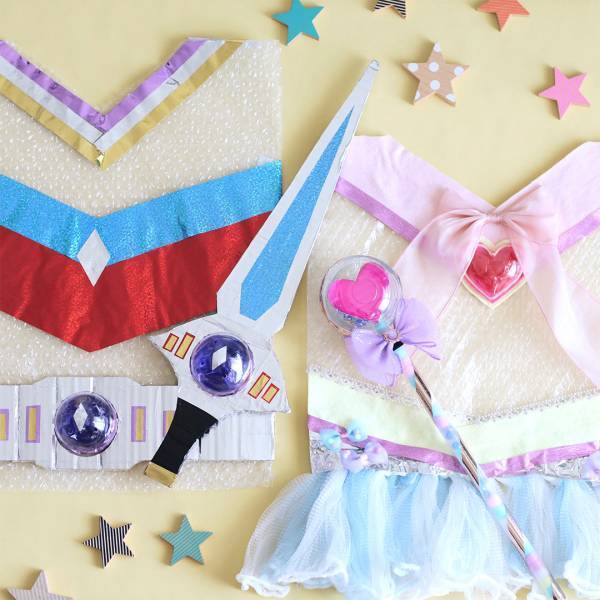 100円ショップの材料でできる！ ヒーロー&ヒロインなりきり変身アイテムで遊ぼう | HugMug