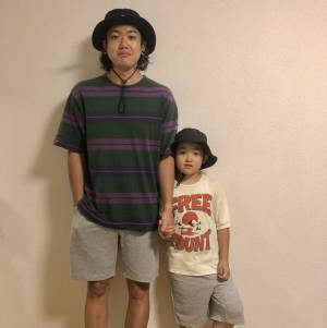 ルームウェアとしても外遊びでも使える！GUのハーフパンツでパパと息子のおそろコーデ♪ | HugMug - 親子で楽しむファッションやライフスタイル情報を届けるママメディア