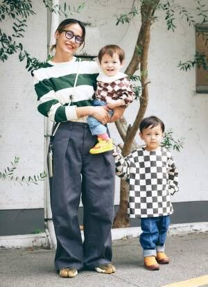 『韓国子ども服』でつくるなかよし双子コーデ♪ 柄×柄を親子でポップに着こなし！ | HugMug