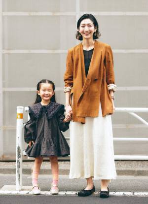 おしゃれ親子の秋のガーリーコーデ♡ ジャケットをオンしてきちんと感をプラス！ | HugMug