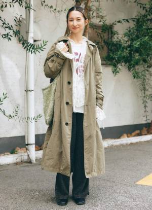 プチプラ×ヴィンテージMIXが高見え！カーキ×オレンジの秋色コーデ♪ | HugMug