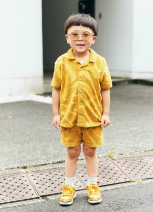 『ZARAキッズ』のセットアップが超優秀♪オレンジでつくる夏のファミリーコーデ！ | HugMug